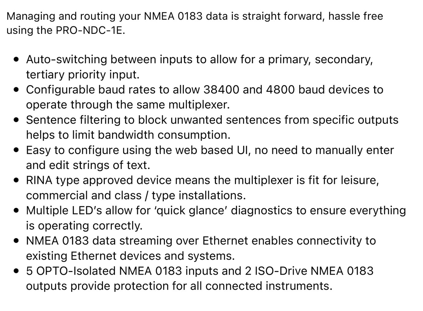 Actisense Pro NDC 1E details