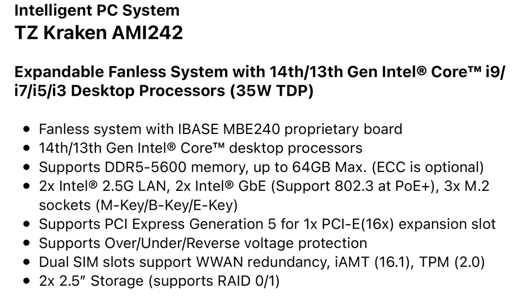 TZ Kraken PC Details