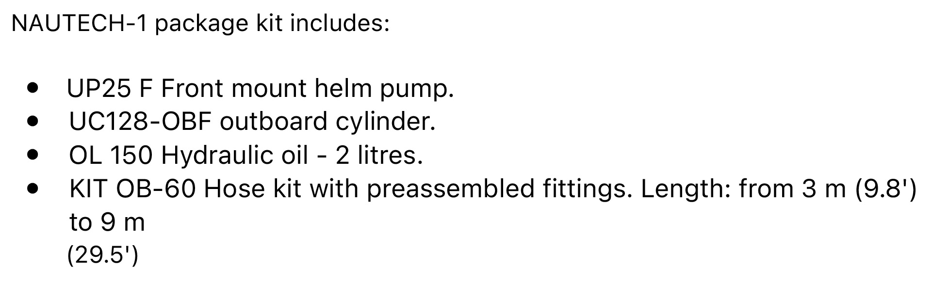 Ultraflex Nautech Hydraulic Steering System